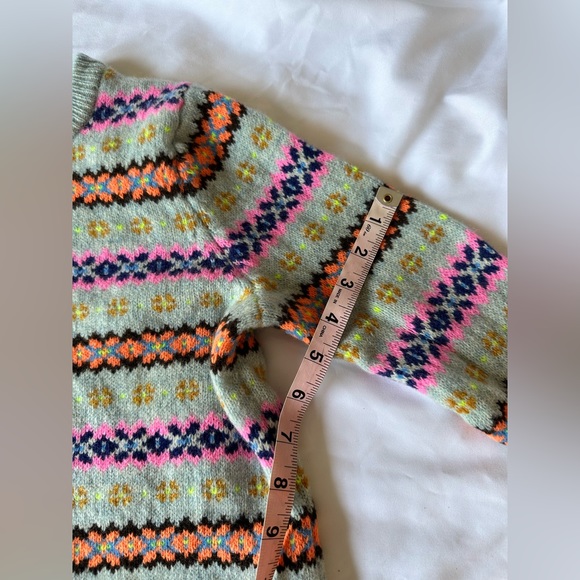 J. Crew lamb wool holiday multi color crewneck sweater small - Picture 8 of 15